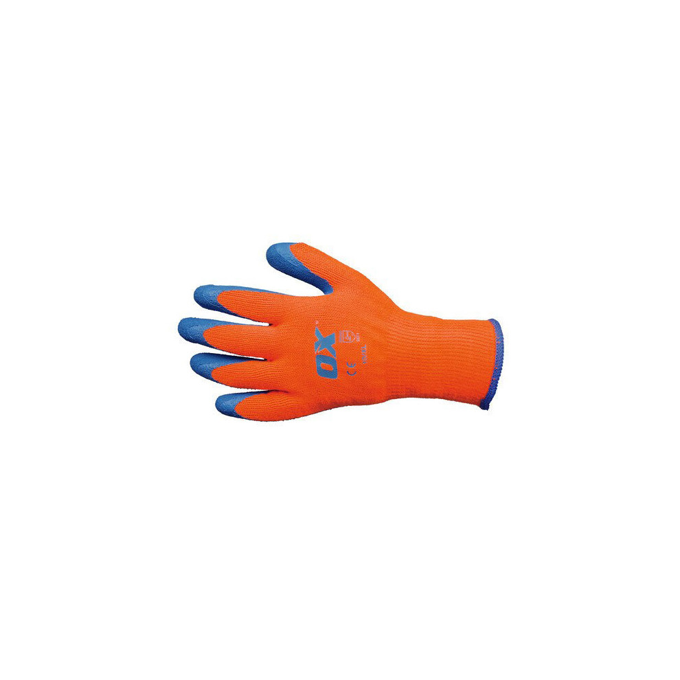 (L) OX S248609 Thermal Hi Vis Grab and Grip Gloves 9 Large