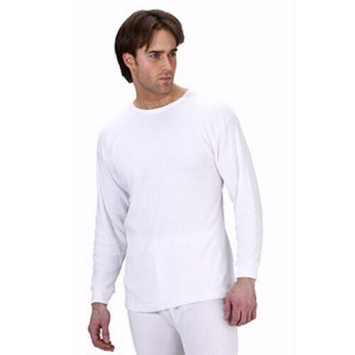 (2XL) Click THVLSWL Thermal Vest Long Sleeve White Large