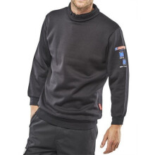 (S) Click CARC3N4XL ARC Compliant Flame Retardant Sweat Shirt Navy Blue XXXXL