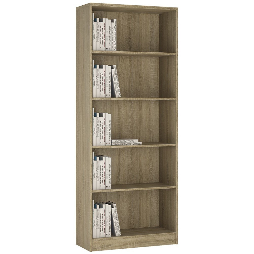 4 You Tall Wide Bookcase In Sonama Oak