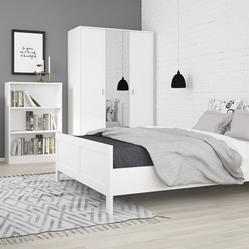 4 You Medium Wide Bookcase In Pearl White 1