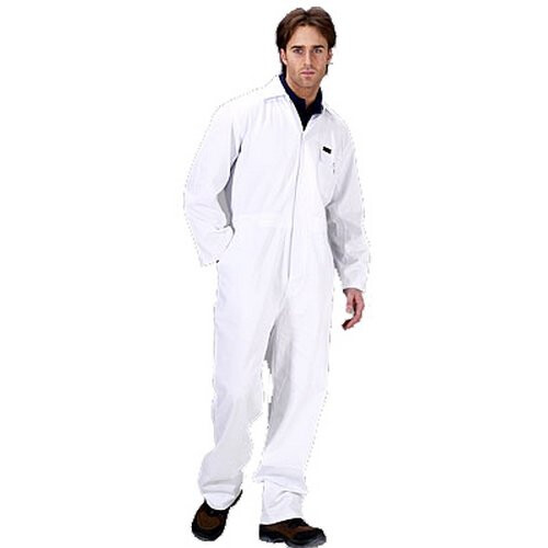 (46W) Click PCBSW34 Polycotton Boiler Suit White 34"