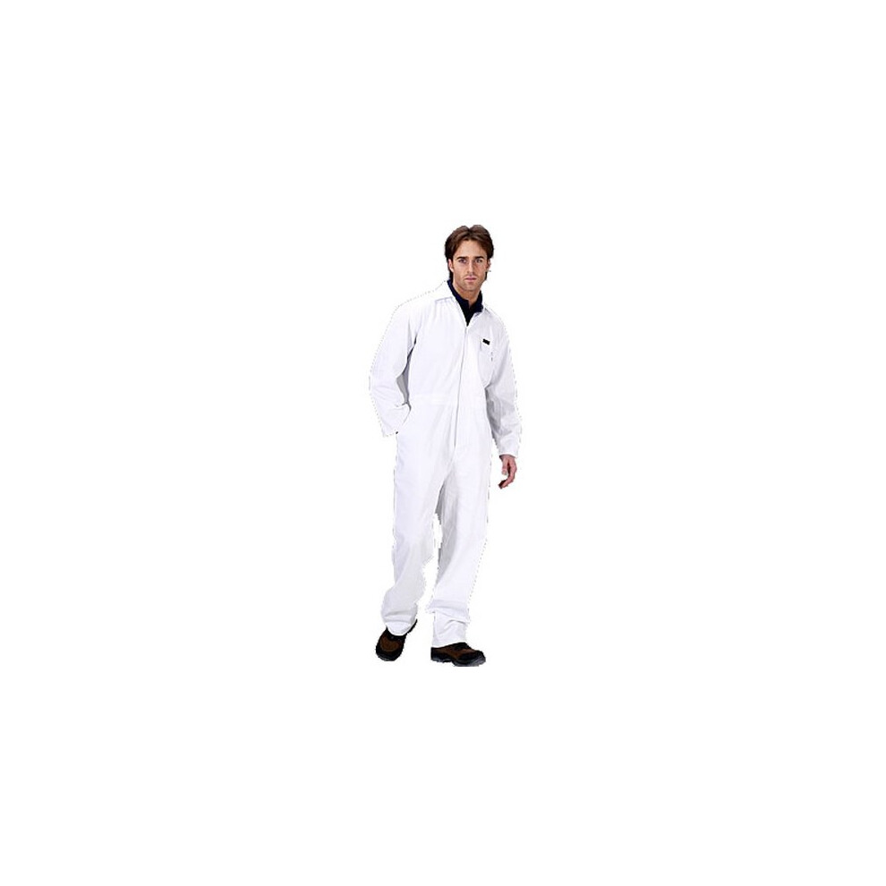 (46W) Click Pcbsw34 Polycotton Boiler Suit White 34" 5030566042850