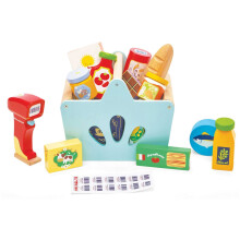 Brinquedo de mercearia de madeira - LE TOY VAN - Scanner - Ecológico - Para crianças a partir de 2 anos - 12 produtos