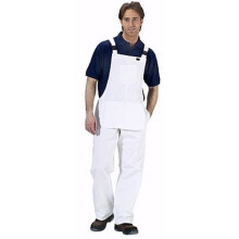 (38W) Click Cotton Drill Painters Bib and Brace White or Navy 32" - 48"