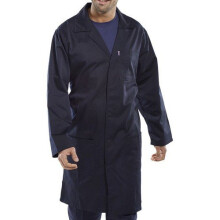(40W) Click PCWCN32 Polycotton Warehouse Coat Navy Blue 32"