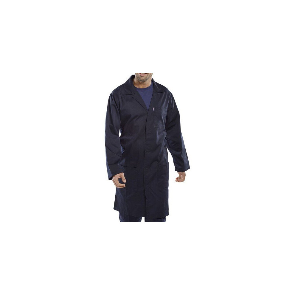 (40W) Click PCWCN32 Polycotton Warehouse Coat Navy Blue 32"