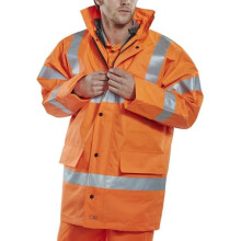 (3XL) Click TJFSORXXL Hi Vis Orange 4 Seasons Traffic Jacket With Inner Body Warmer XXL