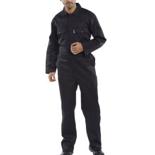 (48W) Click RPCBSBL36 Polycotton Boiler Suit Black 36"