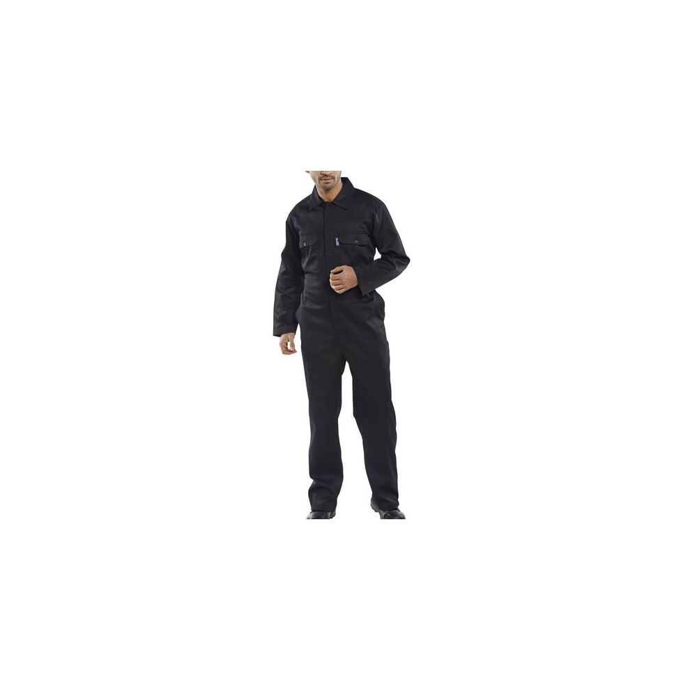 (48W) Click Rpcbsbl36 Polycotton Boiler Suit Black 36" 5030566170331