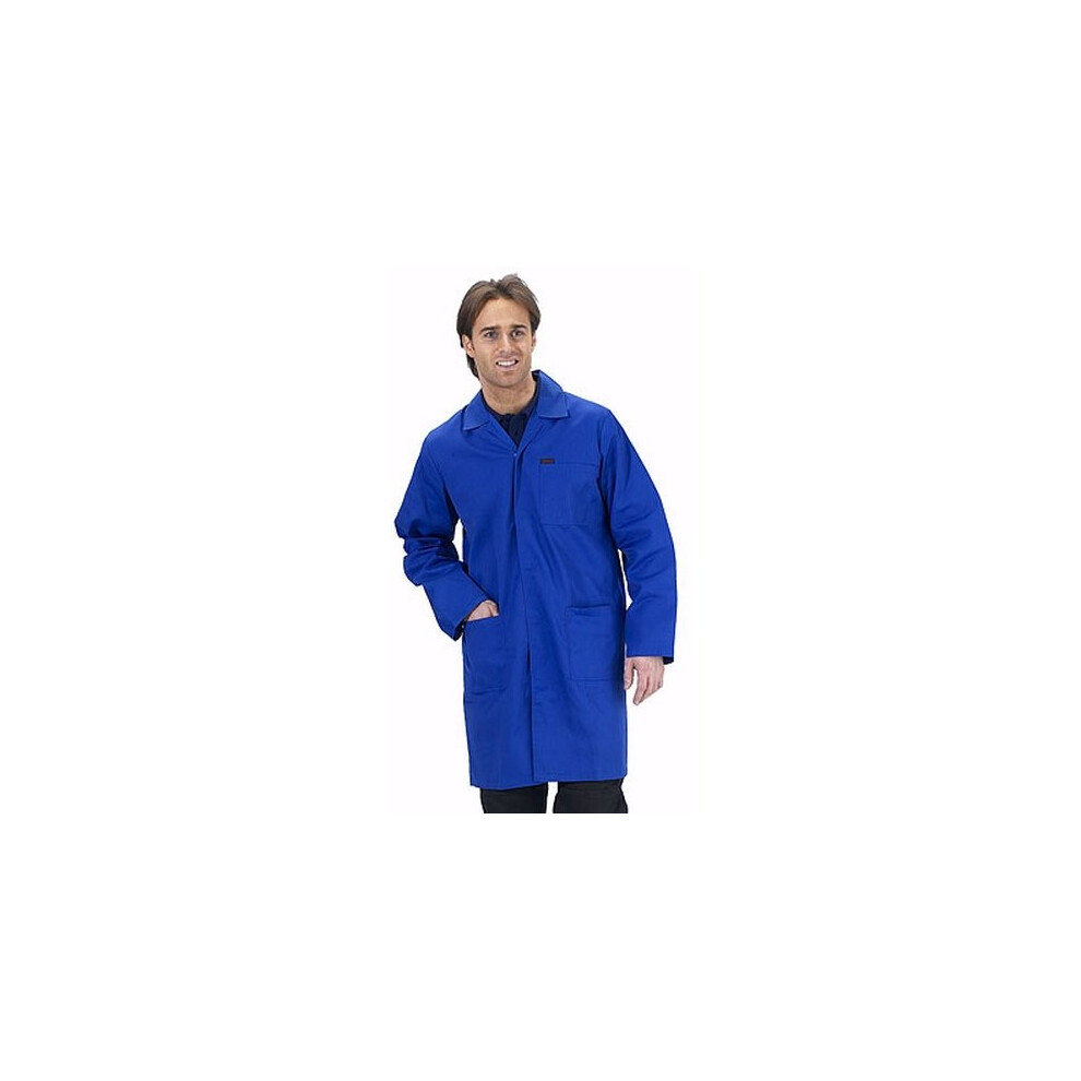 (42W) Click PCWCR34 Polycotton Warehouse Coat Royal Blue 34"