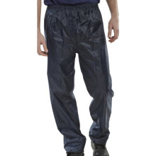 (S) Click NBDTNL Nylon Waterproof Trousers Navy Blue Large