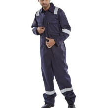 (42W) Click CFRASBBSN36 Flame Retardant Anti Static Burgan Boiler Suit Navy Blue 36"