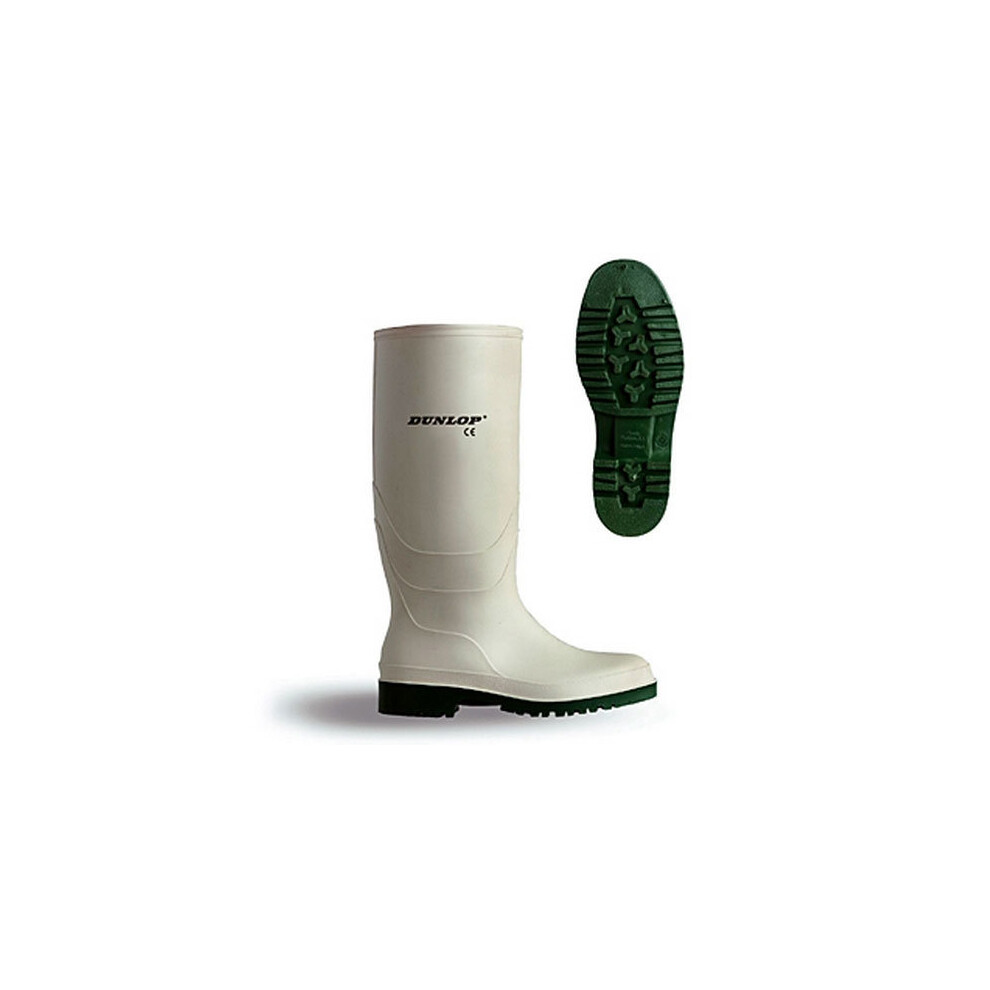 (10.5 (Adults')) Dunlop BBW03 White Wellington Boots Size 3