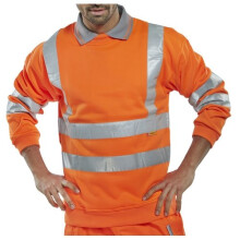 (4XL) Click BSSENORXXL Hi Vis Orange Sweatshirt XXL