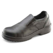 (4 (Adults')) Click CF12BL02 Ladies Slip On Safety Shoes Black Size 2
