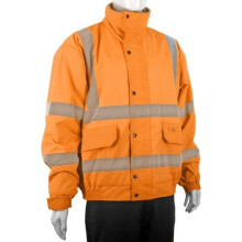 (3XL) Click CBJFLOR4XL Hi Vis Orange Bomber Jacket Fleece Lined XXXXL