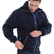 (4XL) Click EN28NR5XL Endeavour Fleece With Concealed Hood Navy Blue 5XL