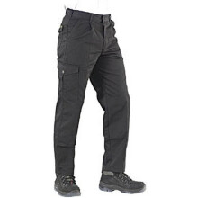 (32W) Click PCT9BL28T Polycotton Work Trousers Black 28" Long