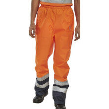 (L) Click BETORNXXL Hi Vis Belfry Trousers Orange / Navy XXL