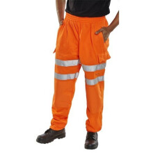 (M) Click BSJBOR4XL Hi Vis Orange Sweat Pants Jogging Bottoms 4XL
