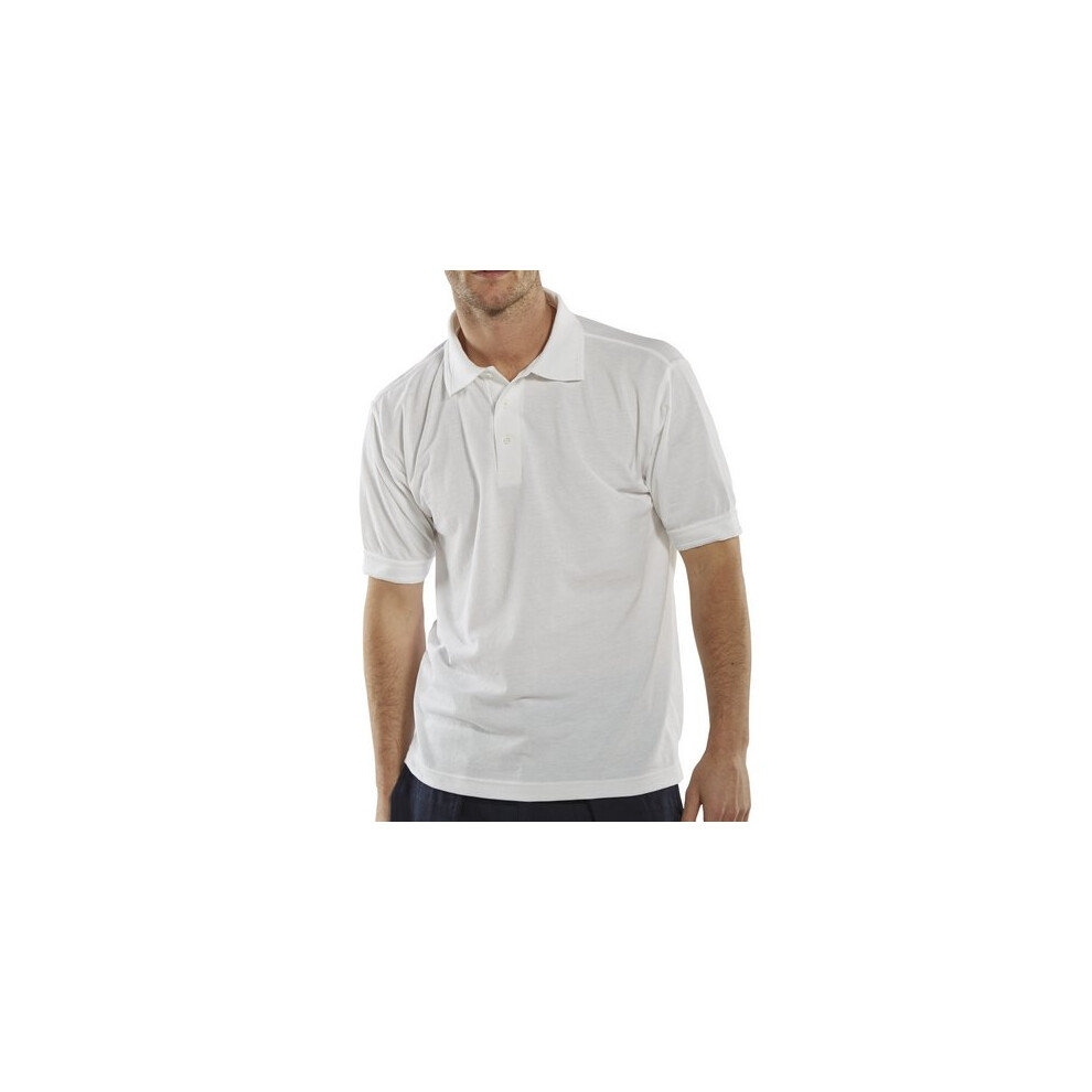 (3XL) Click CLPKSWL Polo Shirt White Large