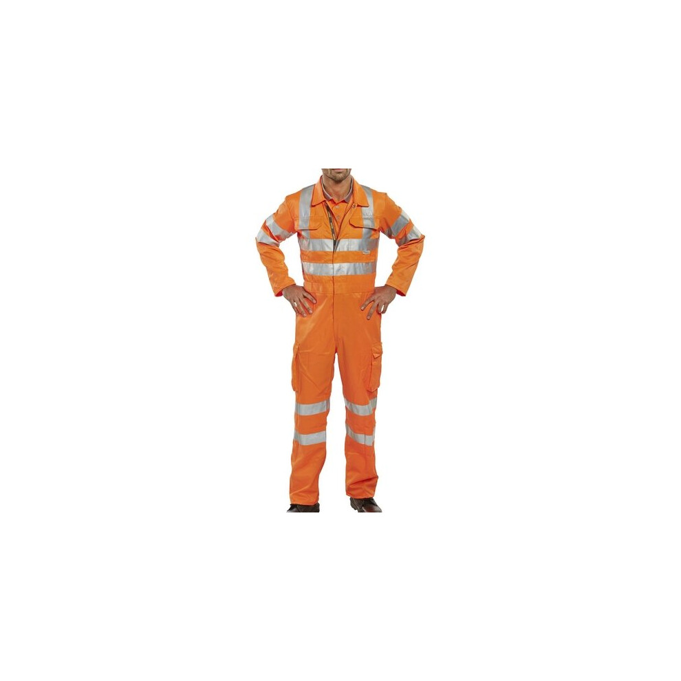 (52W) Click RSC36 Rail Spec Hi Vis Orange Coverall Teflon Coated 36"