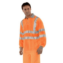 (3XL) Click BPKSLSENORXXL Hi Viz Orange Polo Shirt Long Sleeve EN471 XXL
