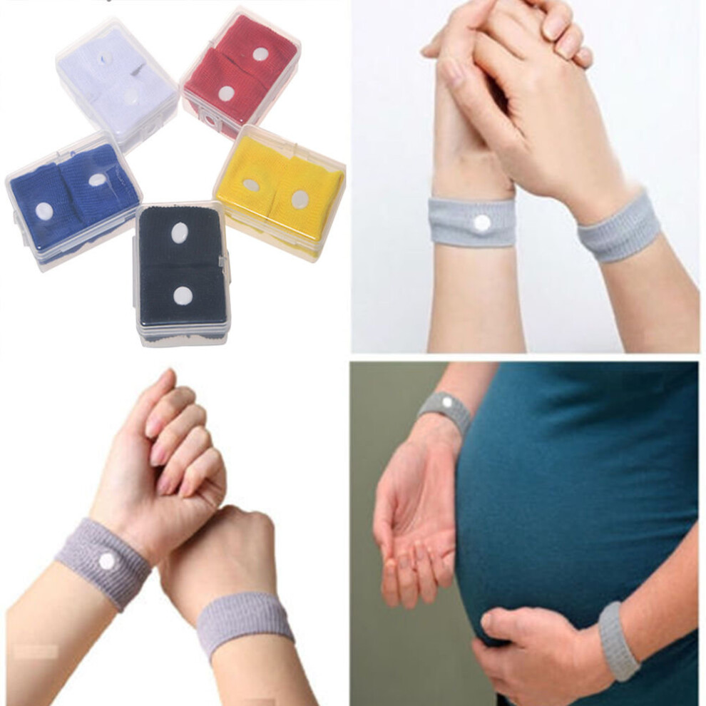 Wt 10X Anti Nausea Wrist Bands For Sickness Motion Travel Sick Car Sea