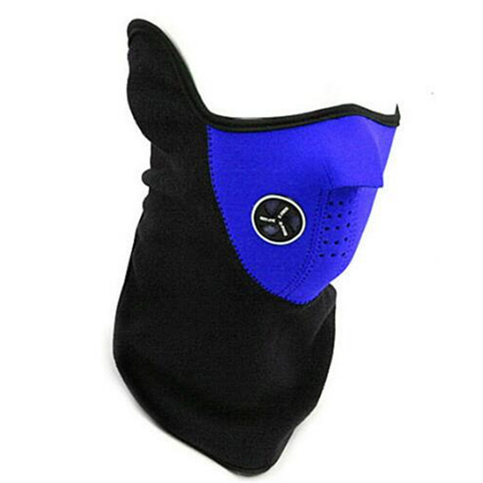 Trixes Neoprene & Fleece Half Face & Neck Warmer For Ski Snowboard Airsoft Etc Blue 5055804948510