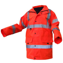 (2XL) Click JJORXXL Hi Vis Orange Jubilee Waterproof Jacket With Detachable Hood XXL