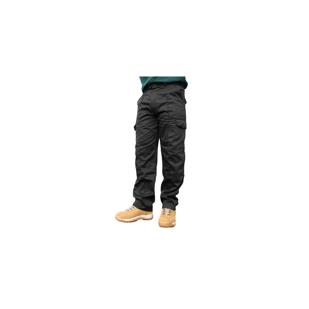 (34W) Click PCTHWBL30T Super Polycotton Work Trousers Black 30" Long