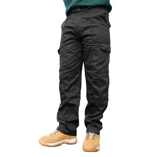 (46W) Click PCTHWBL30T Super Polycotton Work Trousers Black 30" Long