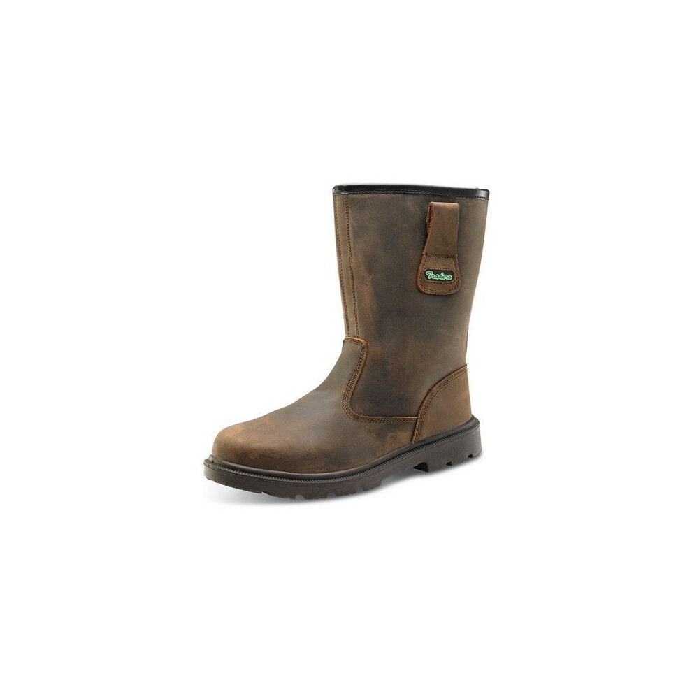 (10 (Adults')) Click Ctf48br06.5 Rigger Safety Boots With Steel Toecap And Midsole Brown Size 6.5 5030566229046