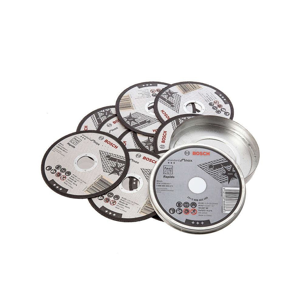 Bosch LPP Inox Cutting Disc 115x1x2 2.23mm Pack of 10
