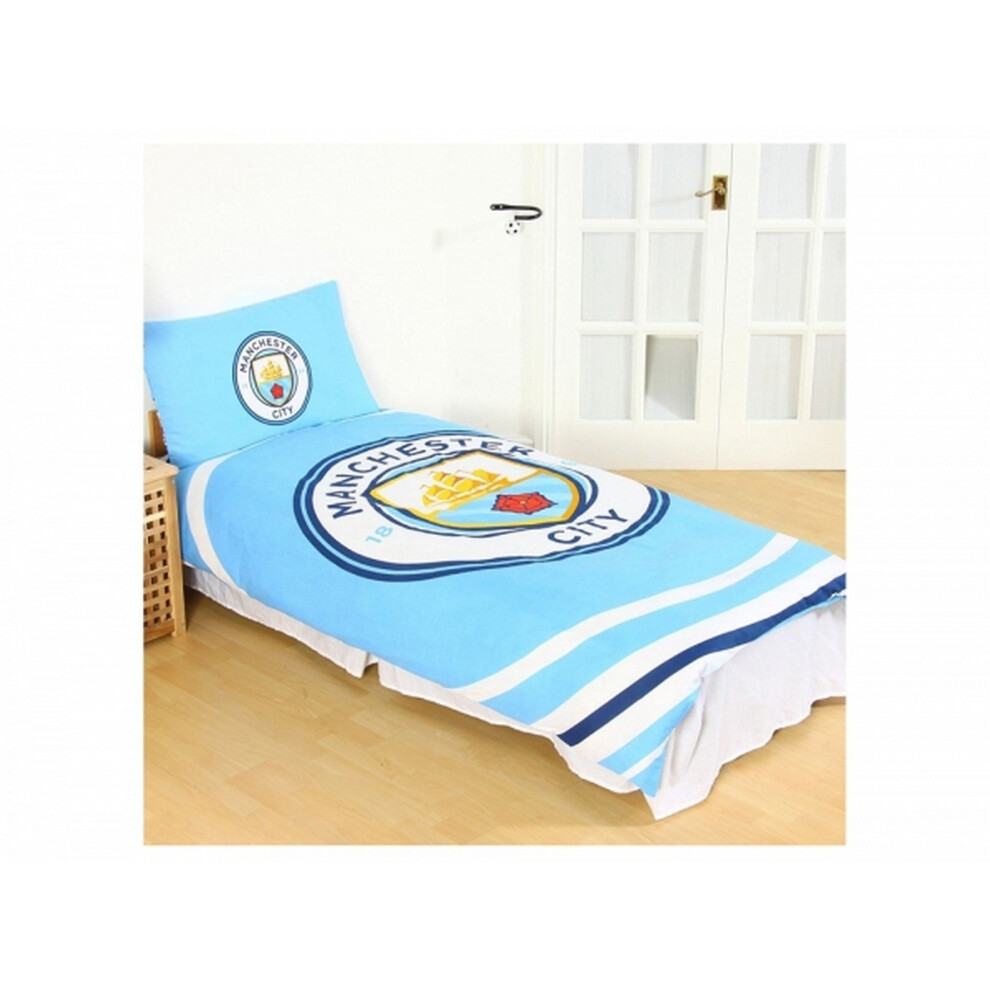 Manchester City FC Official  Single Duvet & Pillowcase Set