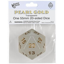 Koplow 18671 55 mm Pearl Gold Countdown D20 Transparent