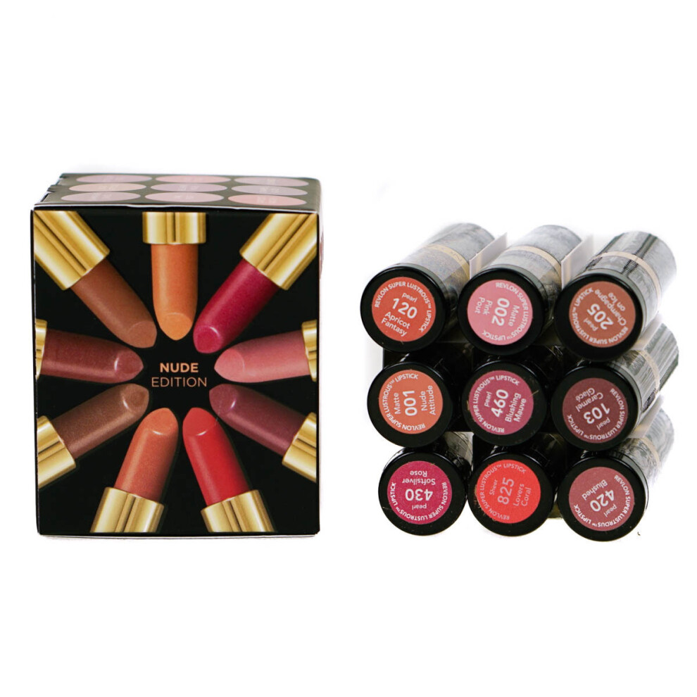 Revlon Super Lustrous Lipstick Cube Gift Set x 9 Lipsticks