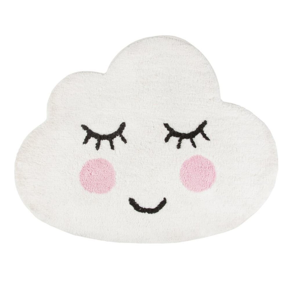 Sweet Dreams Smiling Cloud Rug Childrens Bedroom Nursery White Sass & Belle