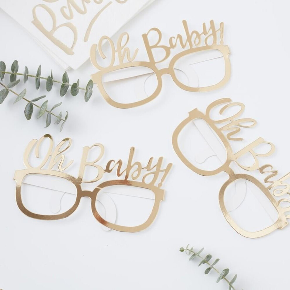 Oh Baby Fun Glasses x 8 Baby shower / Christening / Party Games
