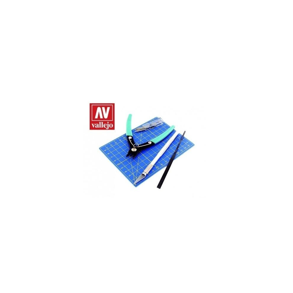 VALT11001 - AV Vallejo Tools - Plastic Modelling Tool set 9pc