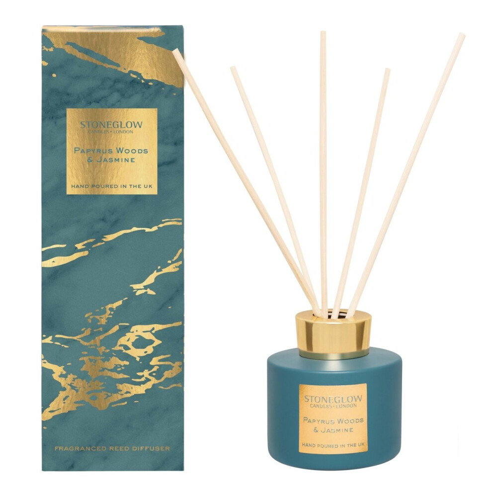Stoneglow Candles Reed Diffuser Luna Range - Papyrus Woods & Jasmine