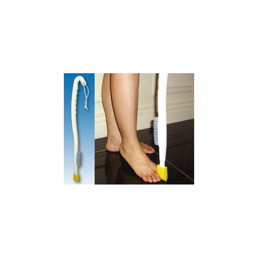 Shine International Long Reach Bathing Set - Toe Wash An Sponge - Disability Bathing Aid For Joint Problems