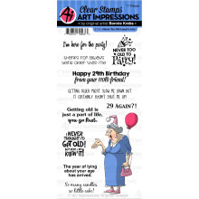 Art Impressions Laugh Lines-stempel - Aldri for gammel: Humoristisk stempel for kortlaging og scrapbooking