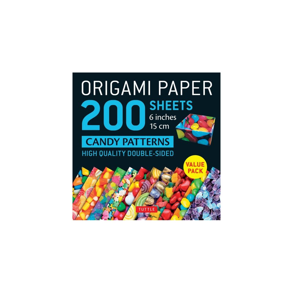 Origami Paper 200 Sheets Candy Patterns (15 Cm) Size 6