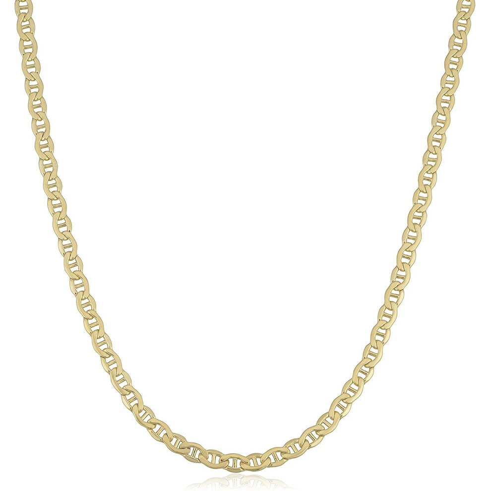 (20, Yellow) 14K Yellow Gold Filled Solid Mariner Chain Necklace, 4.5 mm Wide
