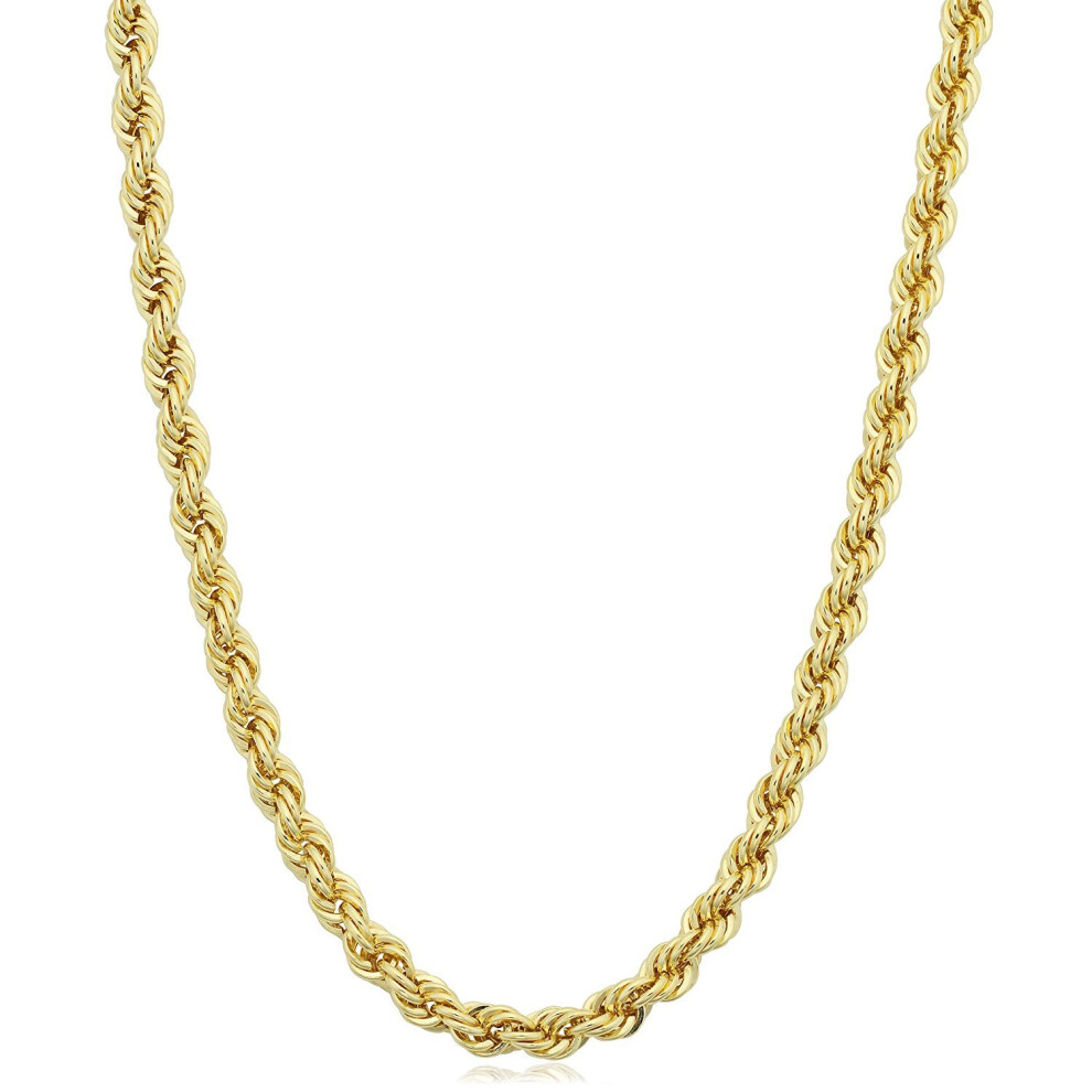 (24, Yellow) 14K Yellow Gold Filled Solid Rope Chain Necklace, 3.2mm Wide