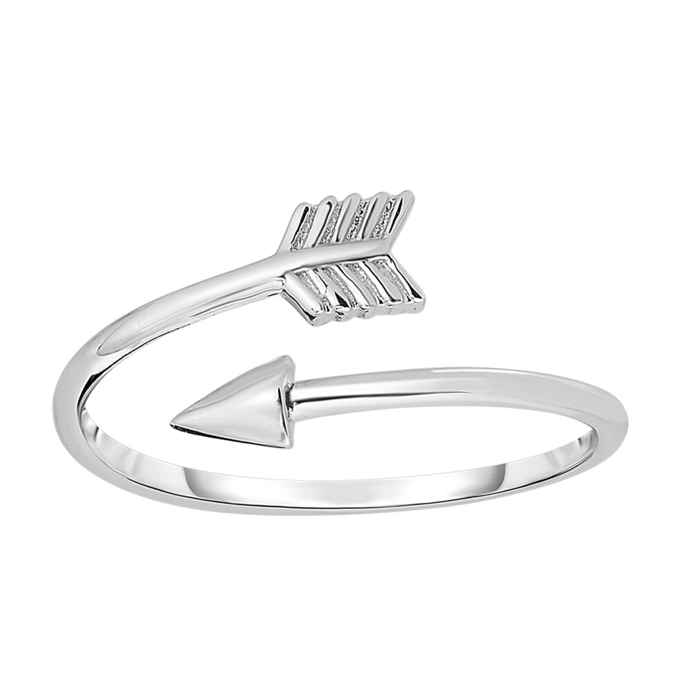 Sterling Silver Open Bypass Arrow Adjustable Ring-image-OPC-PTNGDN-NEW