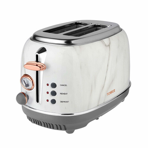 Tower Bottega T20016WMRG 2Slice Toaster, Stainless Steel with Variable