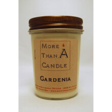 More Than A Candle GDA8J 8 oz Jelly Jar Soy Candle, Gardenia
